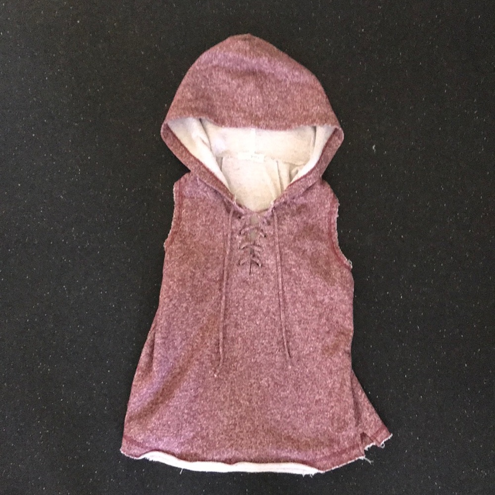 Never before worn red speckled vest